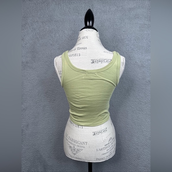 Billabong Rerun Tank Cropped Tank Top Avocado  Green Women’s Small NWOT - Picture 4 of 14